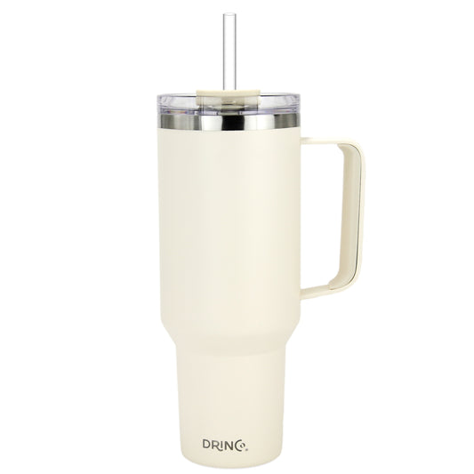 Drinco 40oz BugSur Tumbler with Handle (Oatmilk)