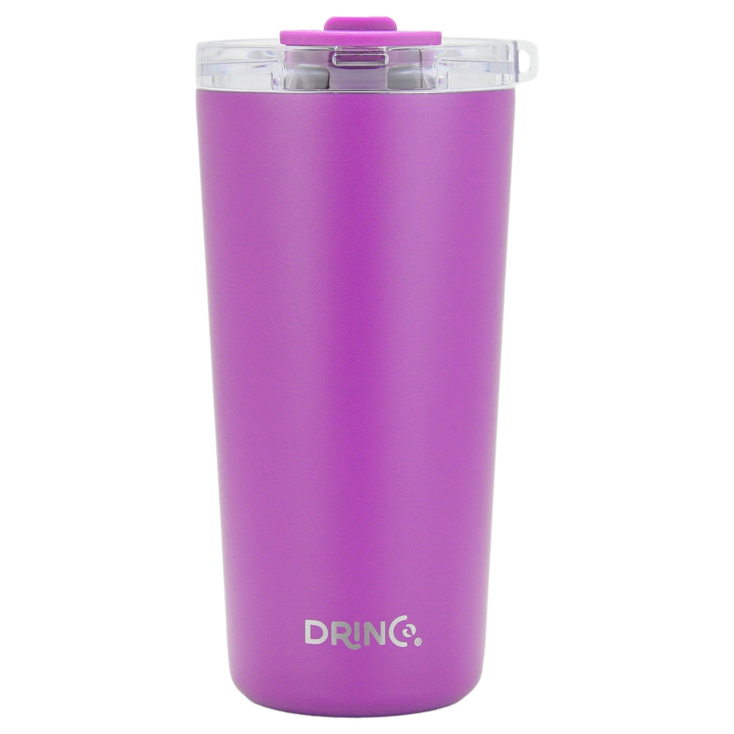 DRINCO®  20oz Insulated Tumbler w/Spill Proof Lid, 2 Straws(Purple)