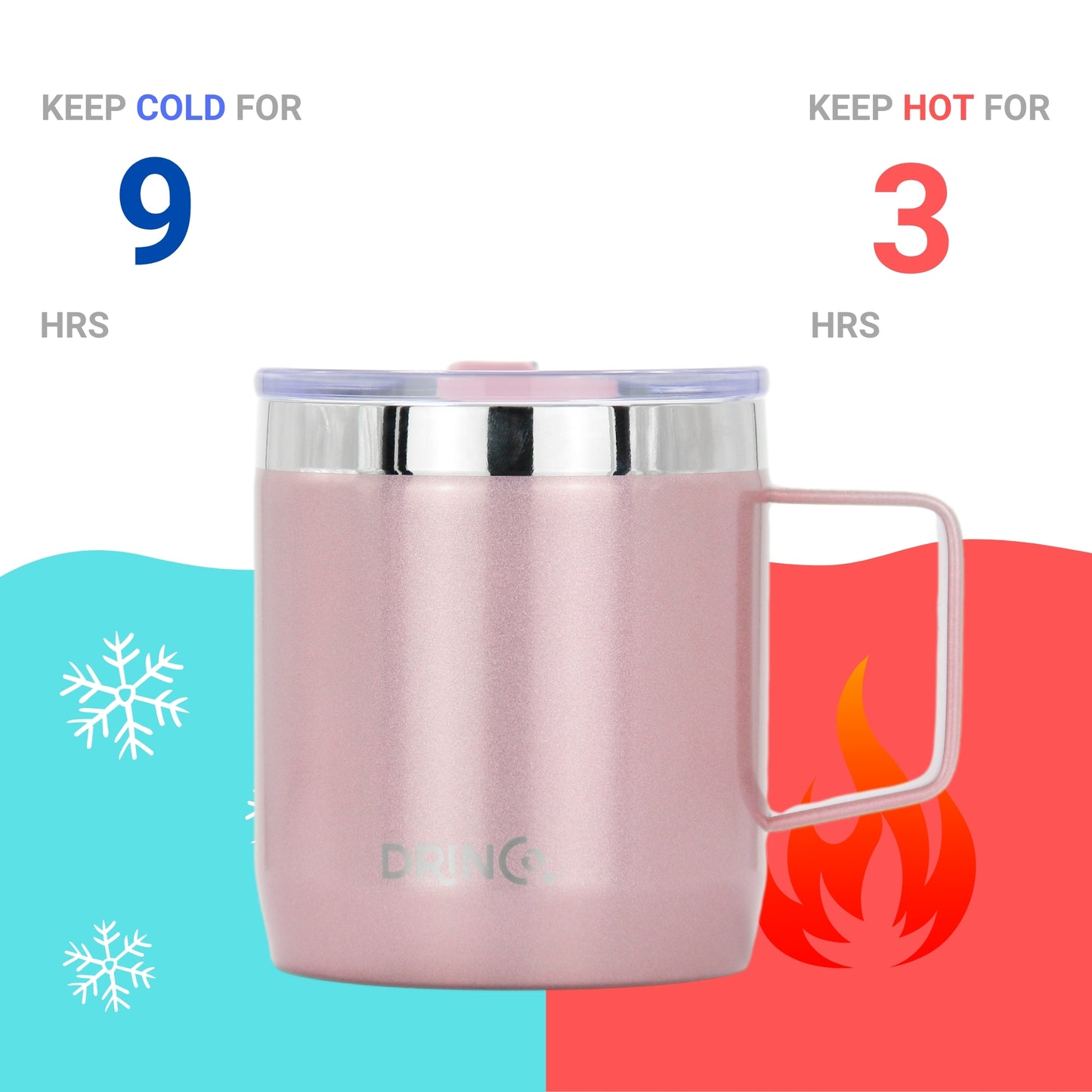 DRINCO® 14 oz Coffee Mug Vacuum Insulated Camping Mug Double Wall