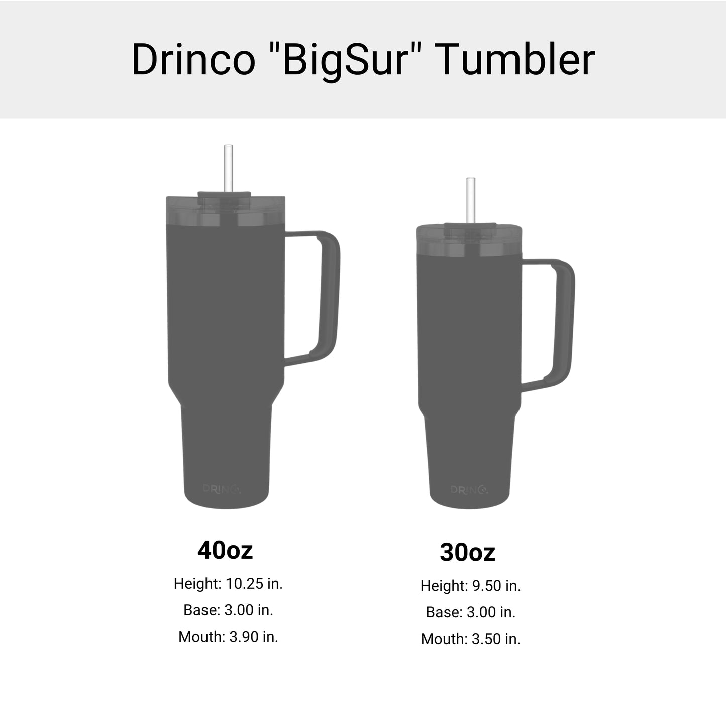 Drinco 40oz BugSur Tumbler with Handle (Lemon)