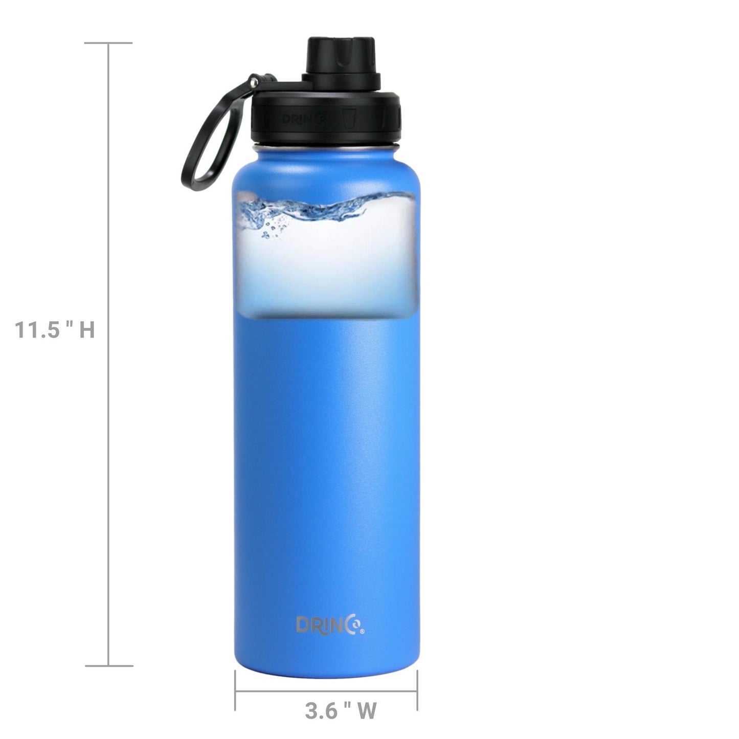 DRINCO® 40oz Stainless Steel Sport Water Bottle - Royal Blue