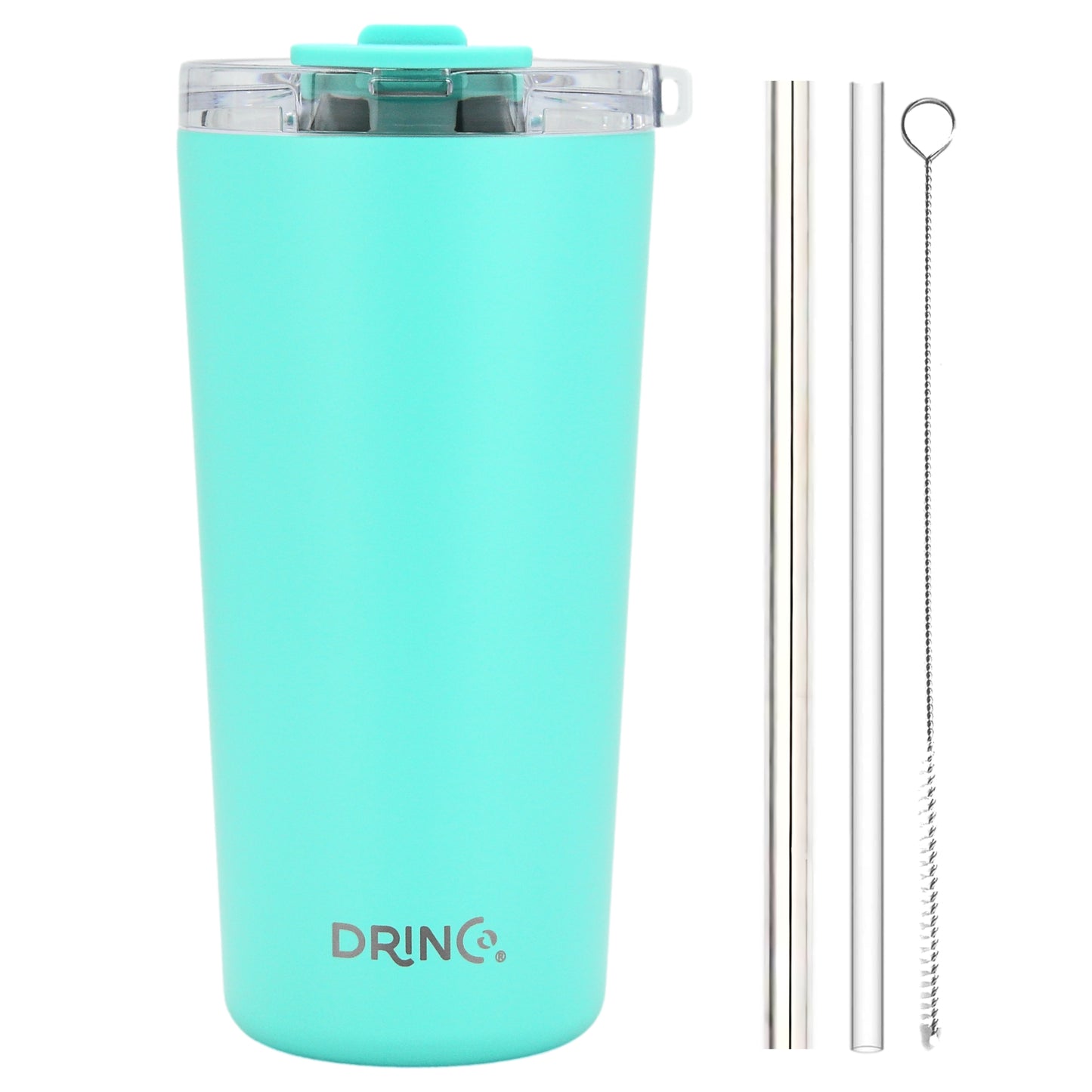 DRINCO® Seattle 20oz Insulated Tumbler Spill Proof Lid w/straw-Teal