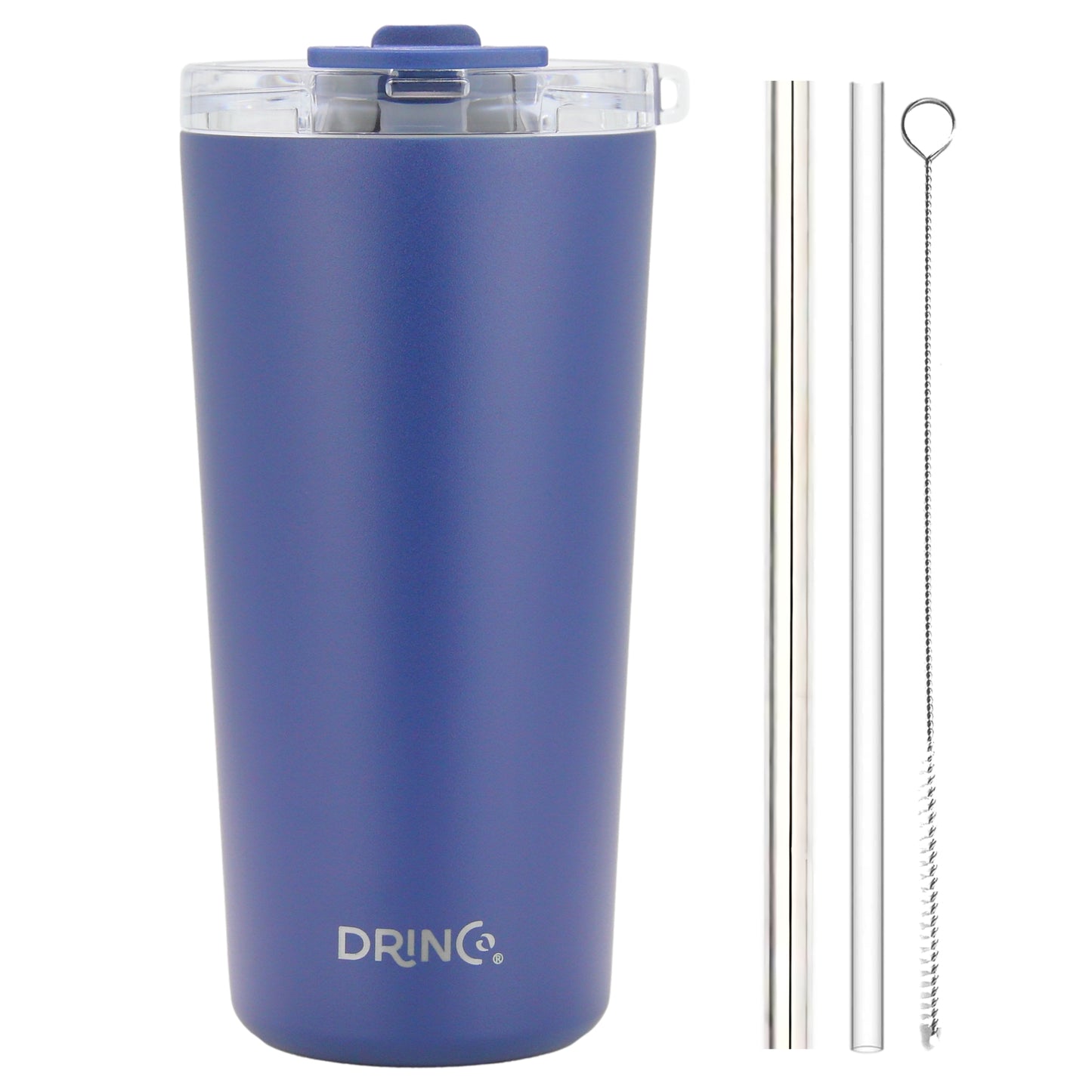 DRINCO® Seattle 20oz Insulated Tumbler Spill Proof Lid w/straw-Blue