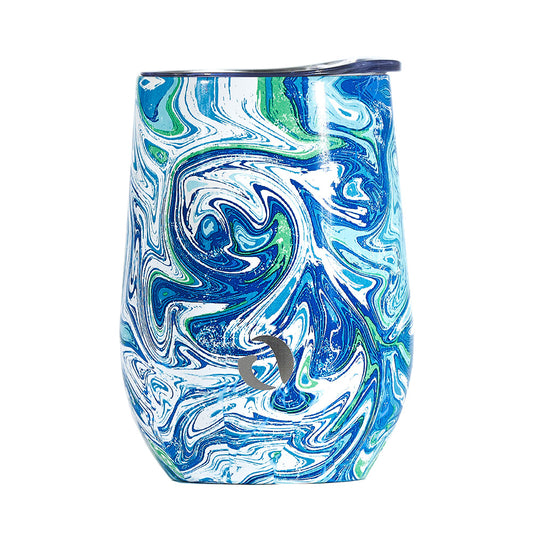 DRINCO® 12oz Insulated Wine Tumbler Glass (Venice Swirl)