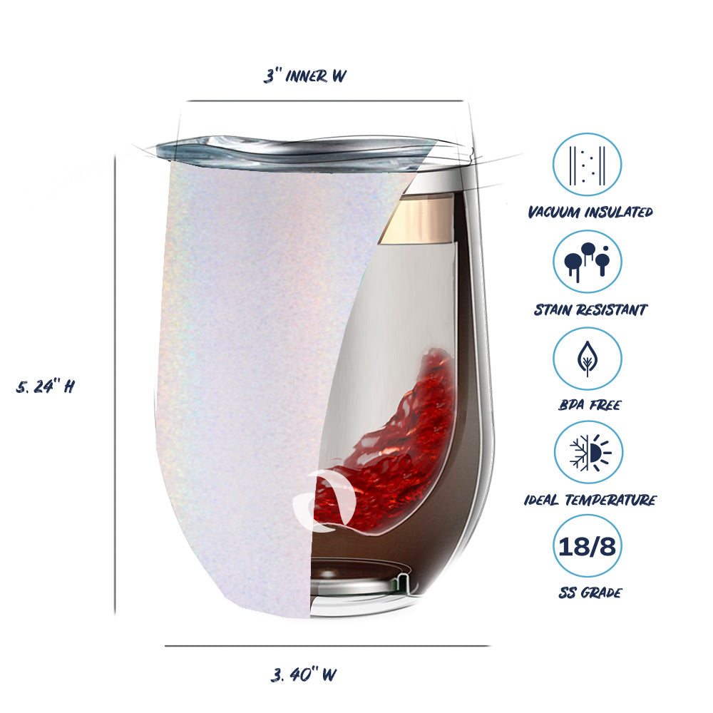 DRINCO® 12oz Insulated Wine Tumbler Glass (Unicorlust)