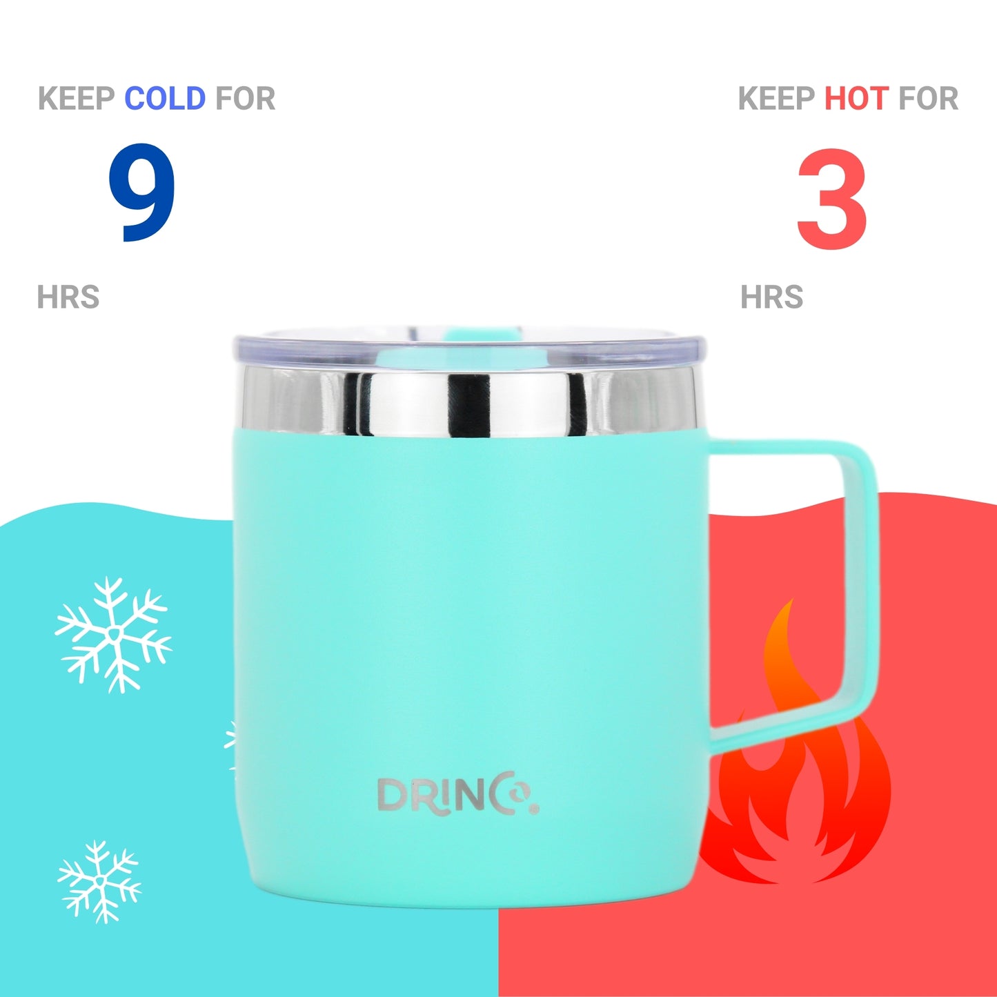 DRINCO® 14 oz Coffee Mug Vacuum Insulated Camping Mug Double Wall